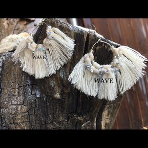 Custom designed macrame earrings